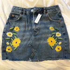 Top shop jean skirt